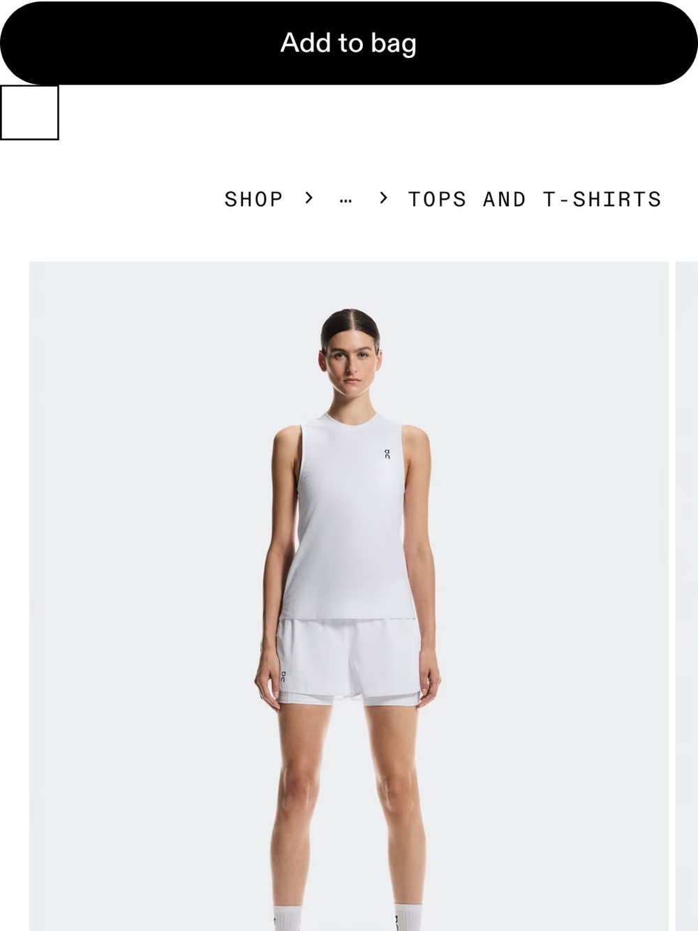 NWT On Running Court tank white size small